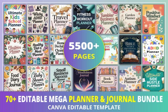 70 Editable Planner Bundle: Kdp Interiors Review
