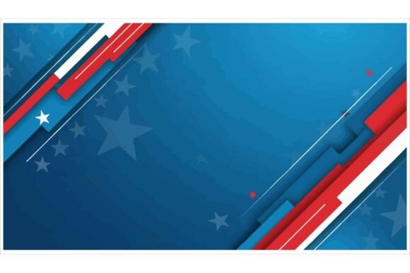 American Patriotic Background with Stars for Bloggers
