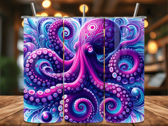 Boho Neon Purple Octopus Tumbler Wraps Review