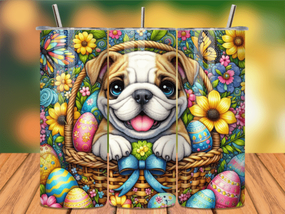 Bulldog Puppy Basket Easter Tumbler Wrap Review
