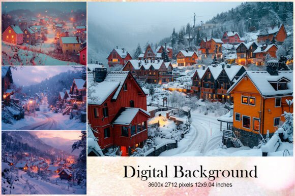 Christmas Night Light Snow Background Review