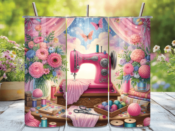 Floral Pink Sewing Room Tumbler Wrap Review