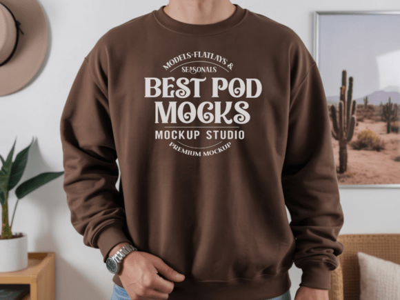 Gildan 18000 Sweatshirt Mockup for Product Mockups