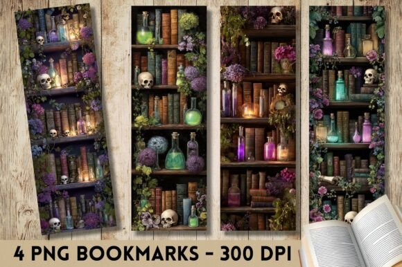 Magical Fantasy Blue Library Bookmark Crafts
