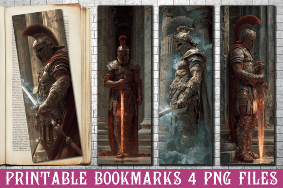 Mythic Spartan Fire Smoke Bookmarks PNG for Crafts