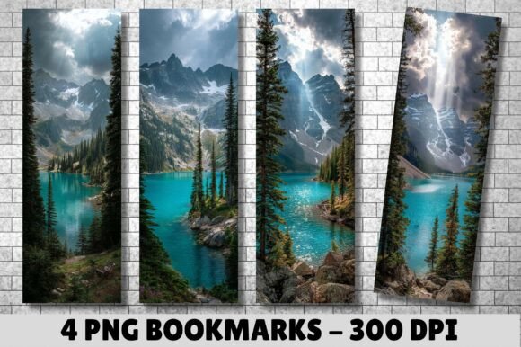 Review: Alpine Blue Lake Mountain Pines Bookmark Design