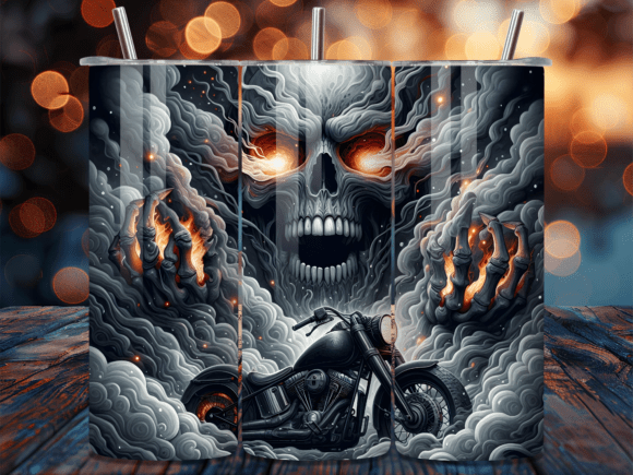 Review: Flaming Skull Biker 20oz Tumbler Wrap