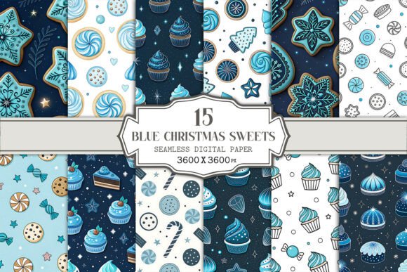 Reviewing Blue Christmas Sweets Seamless Pattern