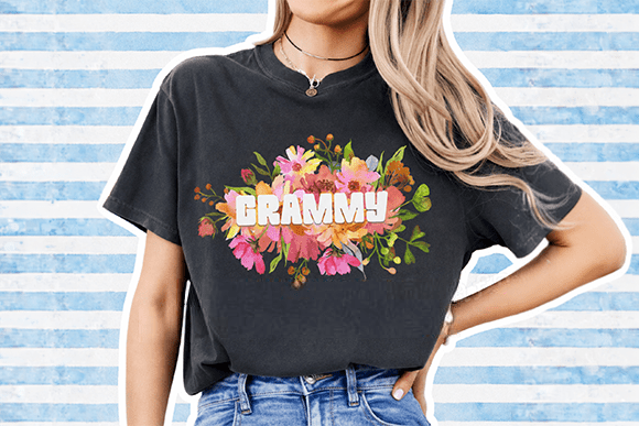 Reviewing Grammy Floral PNG for Graphic Templates