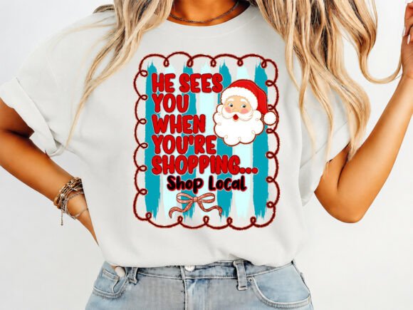 Shop Local Santa T-Shirt Designs Review