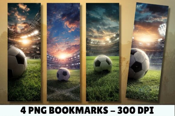 Stadium Soccer Ball Bookmarks Design for Crafts