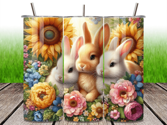 Sunflowers Rabbits Easter Tumbler Wrap Review