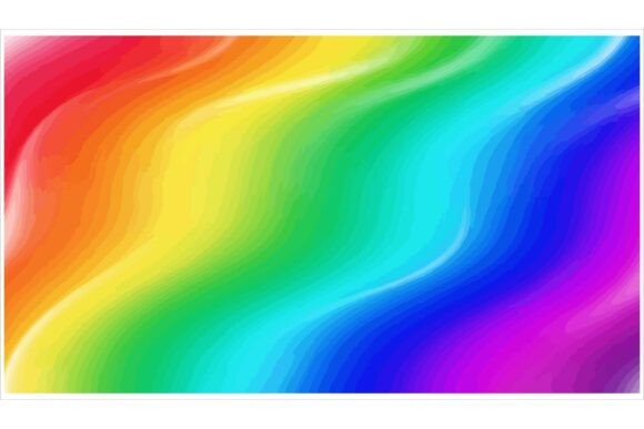 Vibrant Rainbow Gradient Wave Pattern for Backgrounds